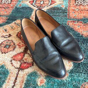 Madewell Leather Slip-On Black Loafers Size 8